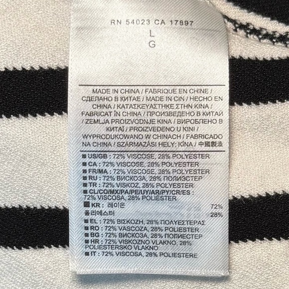 Banana Republic black and white geometric pattern dress Large - Picture 11 of 11